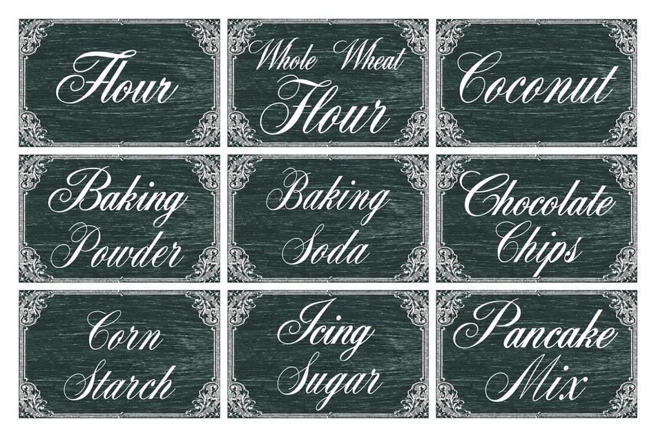 baking tags kitchen chalk food