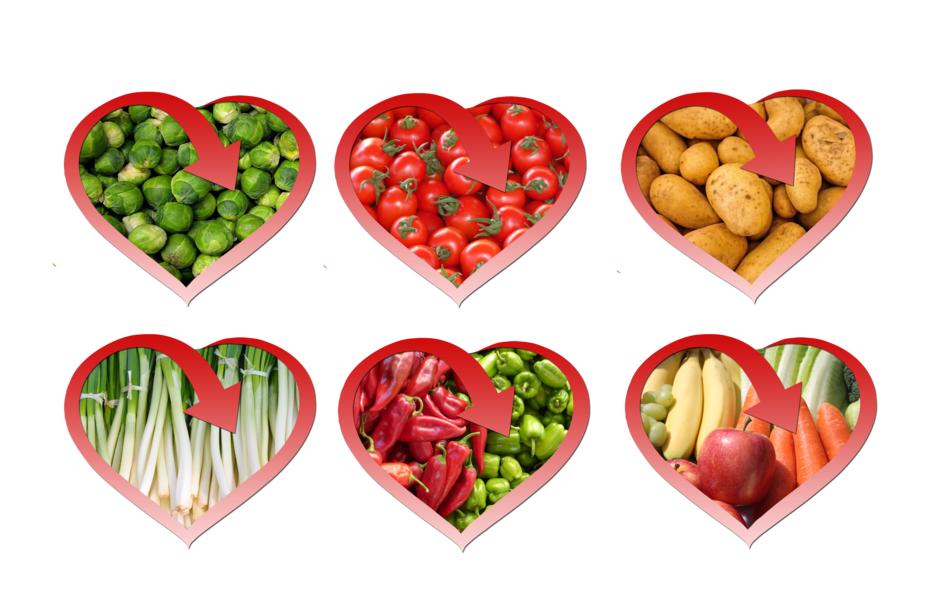 fruit vegetables shapes