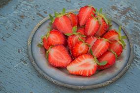 Strawberry Fruit Plated