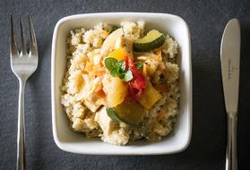 Quinoa Vegetables Cutlery