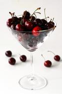 Cherry Martini Glass Red