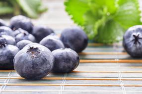 Close-Up photo of organic blueberries