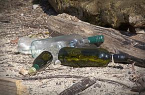 Glass Bottles Garbage