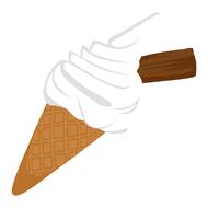 biscuit chocolate icecream cone