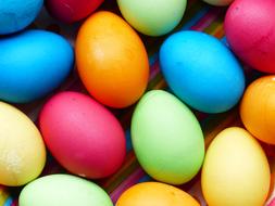 bright Colorful Easter Eggs, background