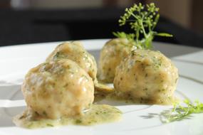 Meatballs Cod Green Sauce