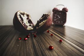 Wooden Table Pomegranate