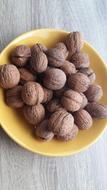 ripe nuts in bowl