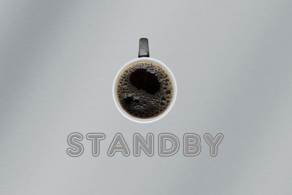 cup coffee standby readiness ready