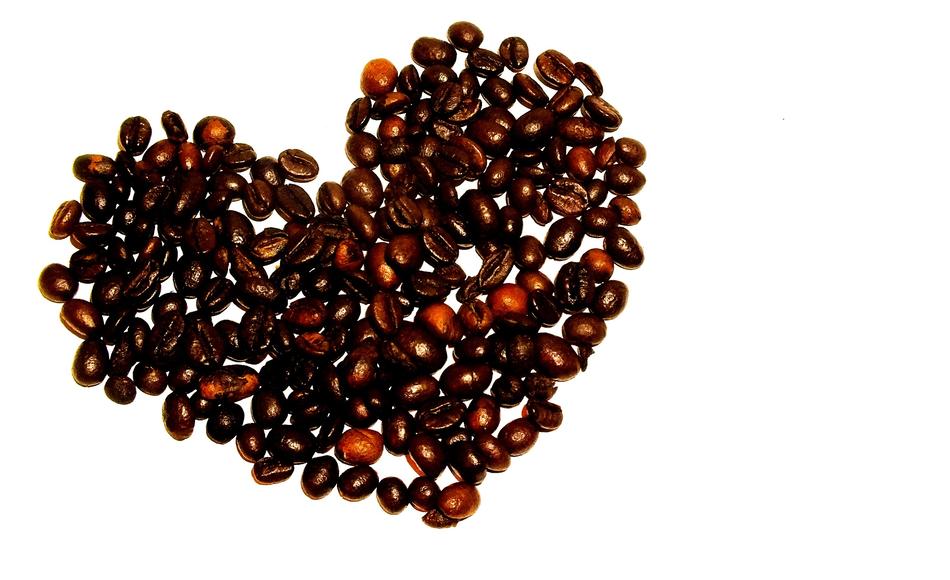 Heart Coffee White Background The