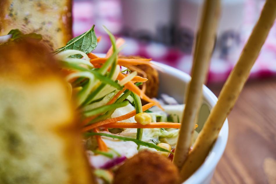 Food Salad Macro view