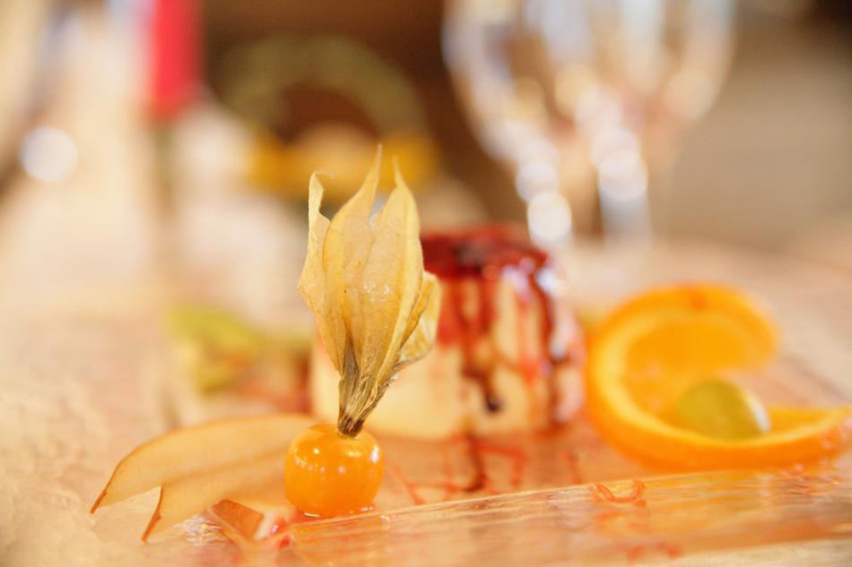 Dessert with Decoration close up at blur background