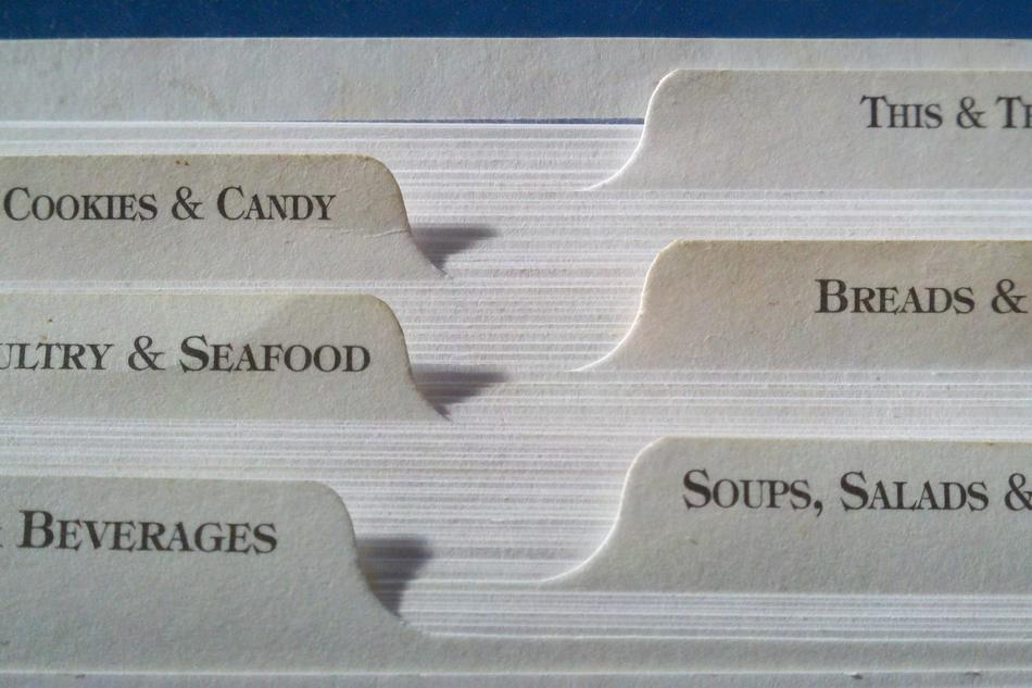 Recipe Tab Index
