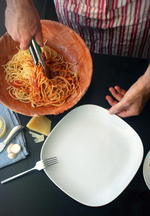 Pasta Spaghetti serving