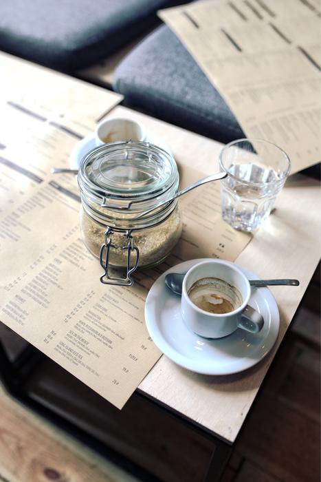 Coffee cup and Sugar at Morning