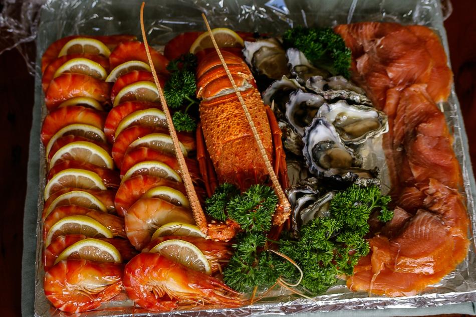Sea Food, Prawns and Smoked Salmon