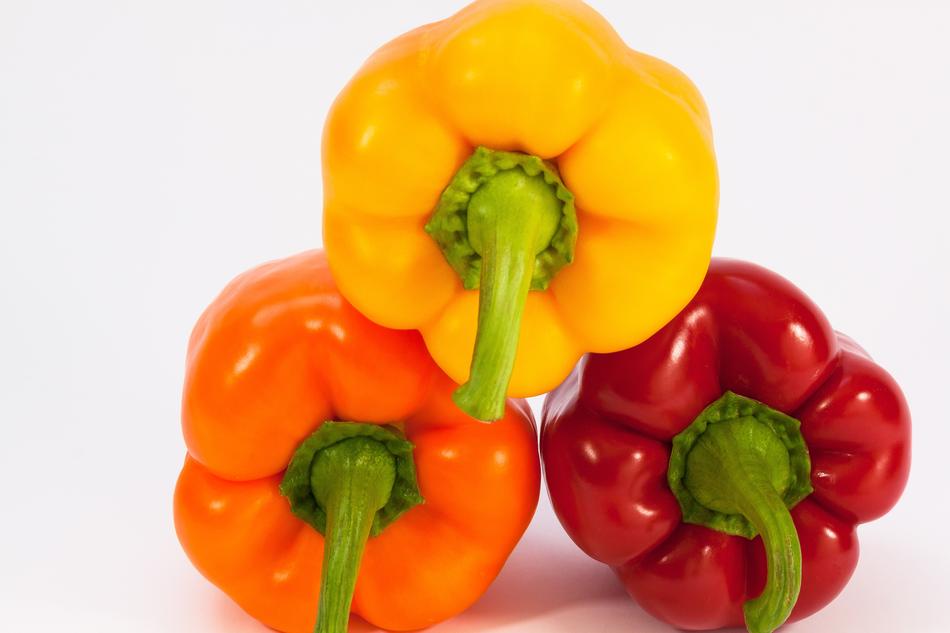 Paprika vegetables pyramid