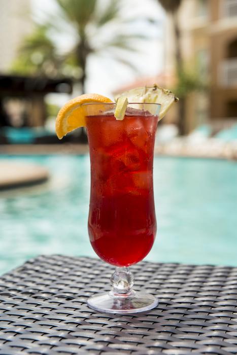 sweet drink by the pool