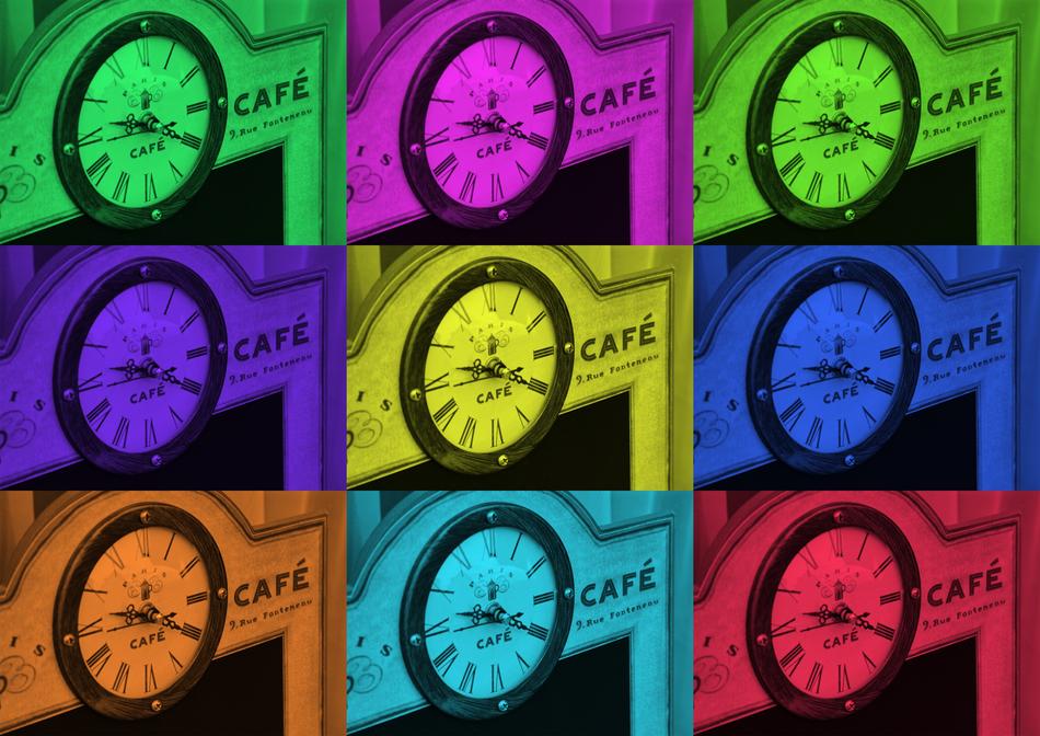 Cafe Clock Time Of