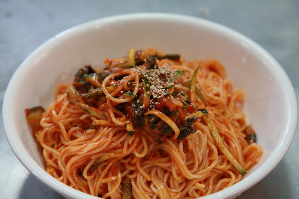 Korean Food Bibim Guksu Noodles