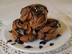 Chocolate covered pastry