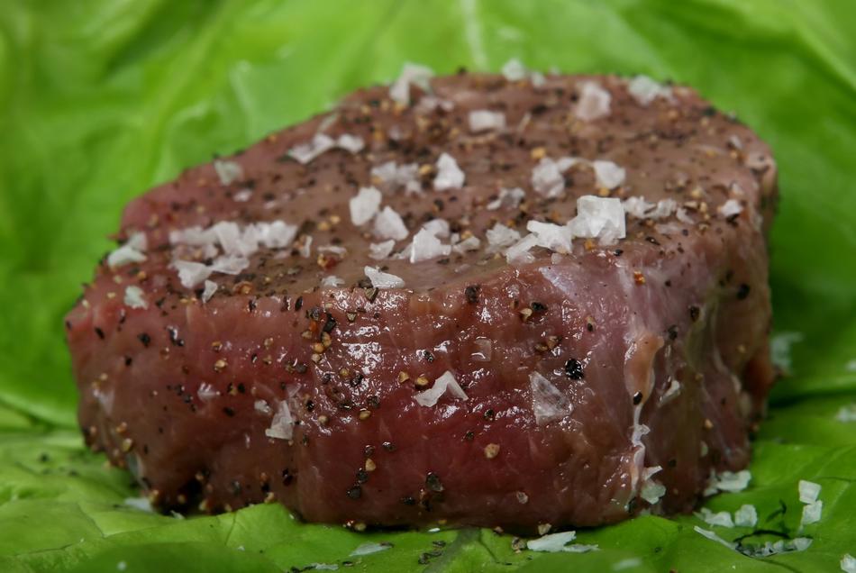 Fresh meat studded with spices