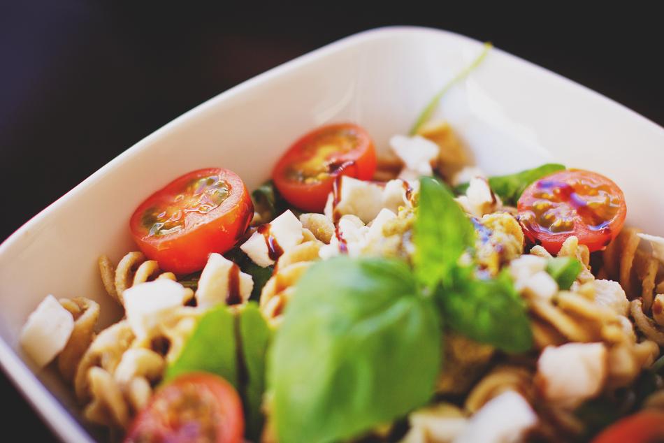 Salad with macaroni and vegetables