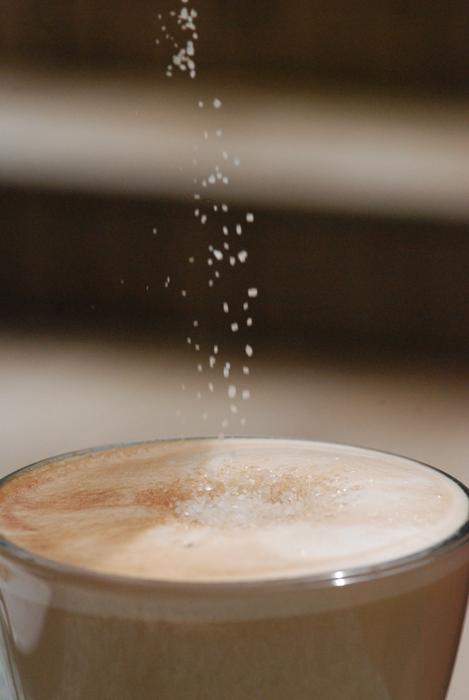 Hot cup of latte