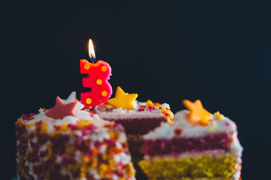 Cake Candle Colorful