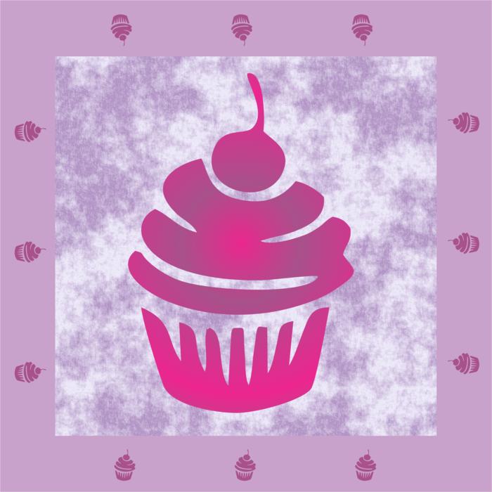 purple dessert baked cupcake art