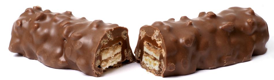 Chocolate Candy bar isolated