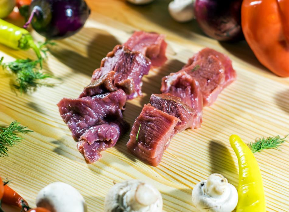 fresh pieces of meat for cooking