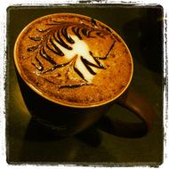 chocolate coffee with pattern