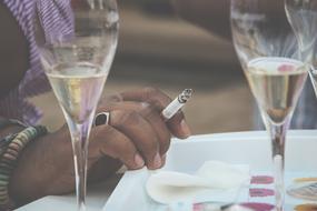 White Wine drinks in Glasses