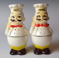 Two cute spice chef figurines