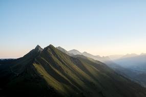 mountain landscape with clouds