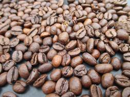 coarse roasted coffee beans