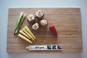 ingredients for cooking on board