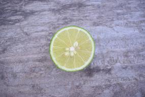 sour lemon on the table