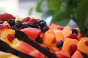 Fruit Blueberries Tray Compote