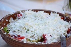 Salad with cheese food