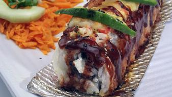 Baked Salmon Sushi lunch