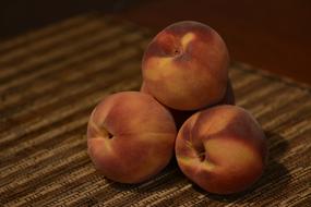 peaches on the table