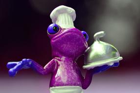 Purple frog waiter