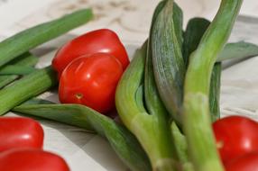 Tomatoes Spring Onions Vegetables