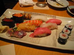 fish sushi on the table