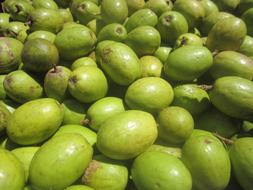 Green healthy fruits