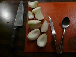chopped onion slices