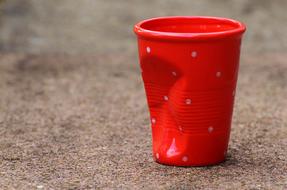 crumpled plastic cup