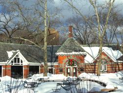 Tavern On The Green, luxurious restaurant at winter, usa, New York City